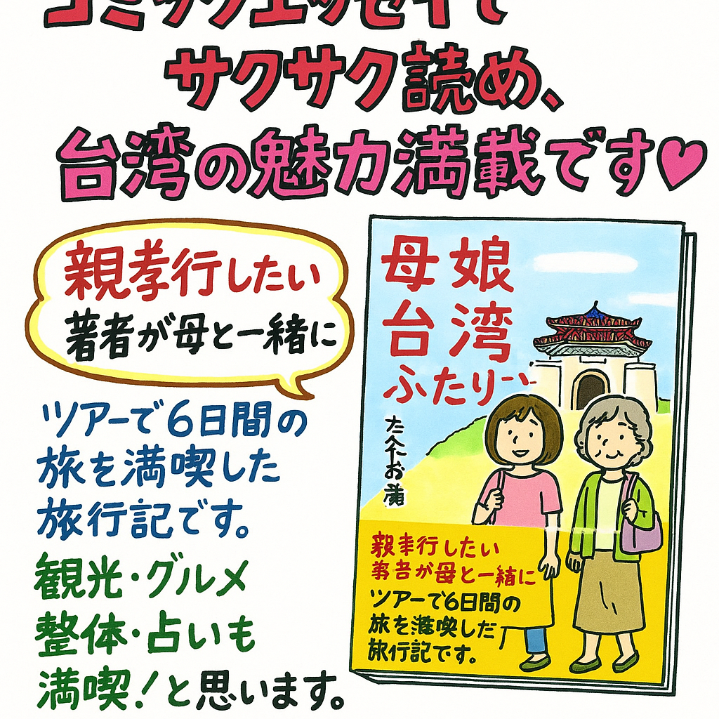 コミックエッセイでサクサク読め、台湾の魅力満載です♡