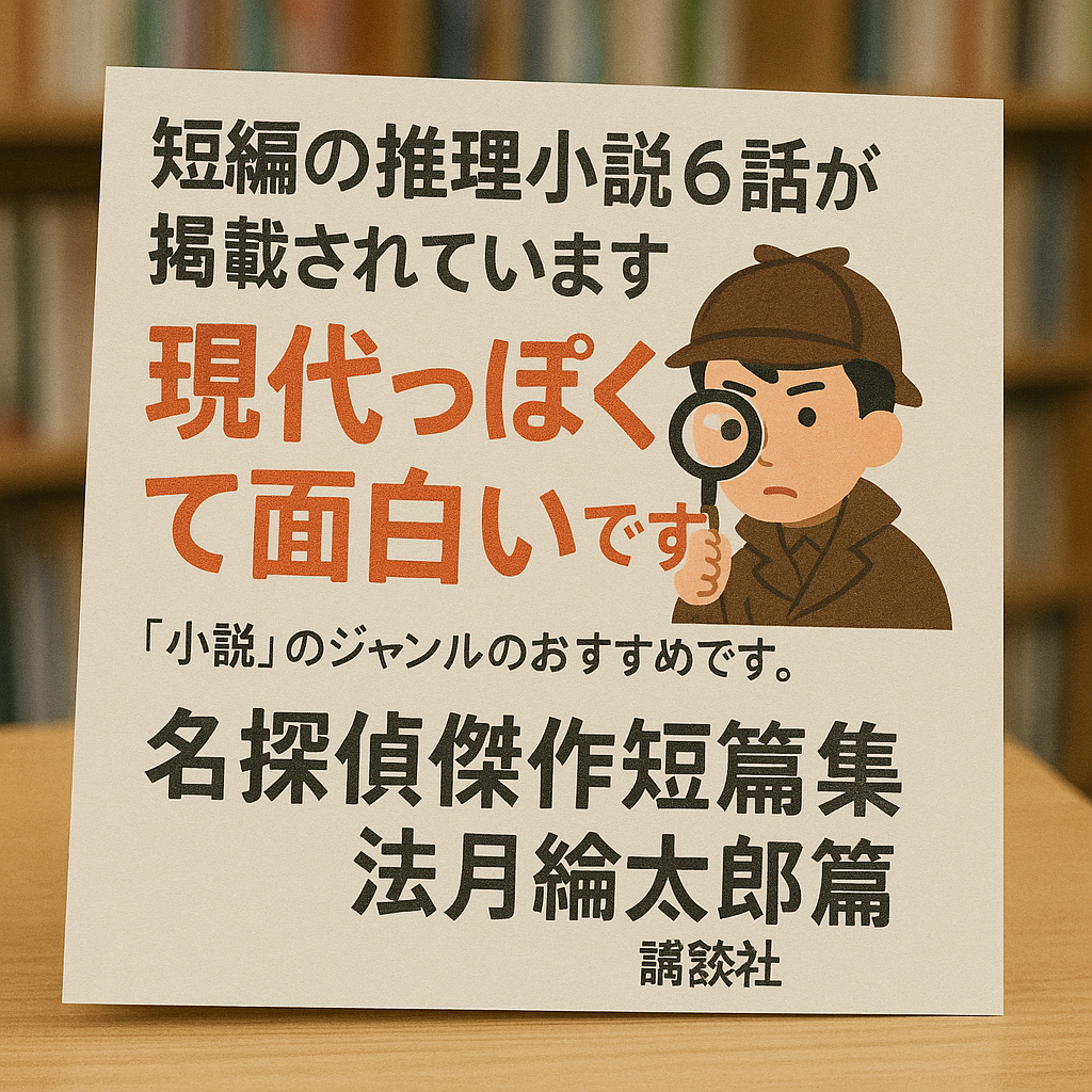 短編の推理小説6話が掲載されています。現代っぽくて面白いです。