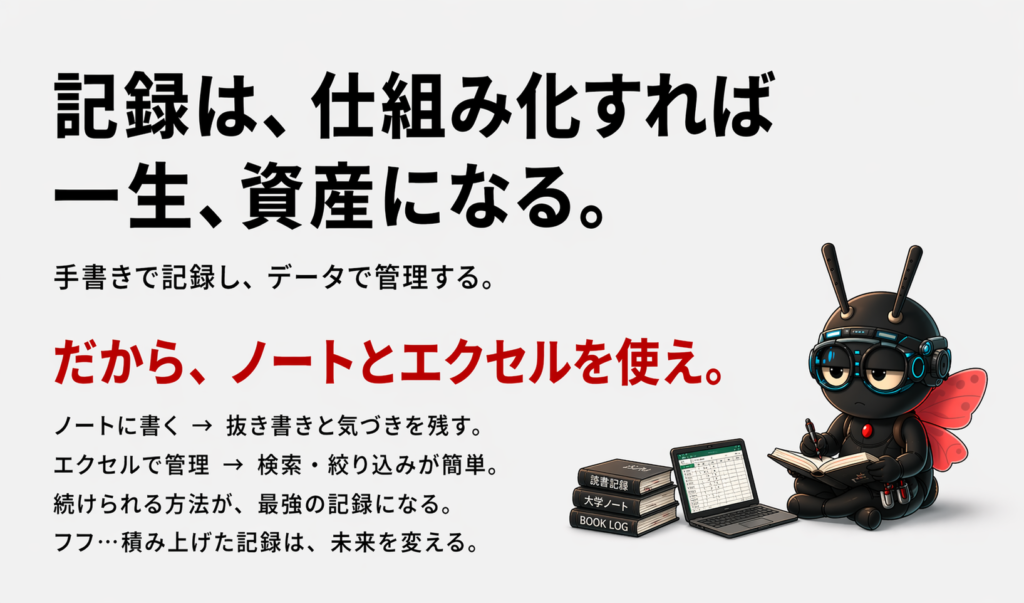 ノートとエクセルで